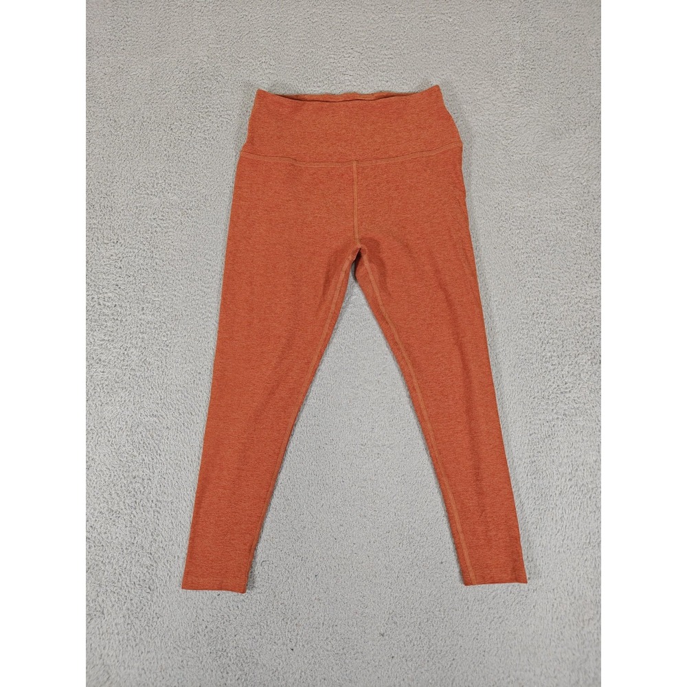Beyond Yoga Pants Womens XL Orange Heathered High‎ Waisted Leggings Made in USA
